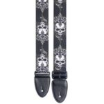 Stagg STE BLACK SKULL Terylene Guitar Strap | حزام جيتار تيريلين