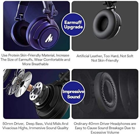 Maono AU-MH601 Headphones For DJ, Podcasting, Music | سماعة موسيقى، دي جي، بودكاست