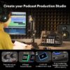 Maono Maonocaster AME2-A Integrated Audio Production Studio Kit For Podcasting - Streaming - Music | كرت صوت و ميكسر بودكاست مع ميكرفون