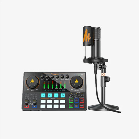 Maono Maonocaster AME2-A Integrated Audio Production Studio Kit For Podcasting - Streaming - Music | كرت صوت و ميكسر بودكاست مع ميكرفون