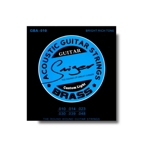 Smiger GBA-010 Acoustic Guitar Strings Bundle - Brass | أوتار جيتار غربي مع ريش