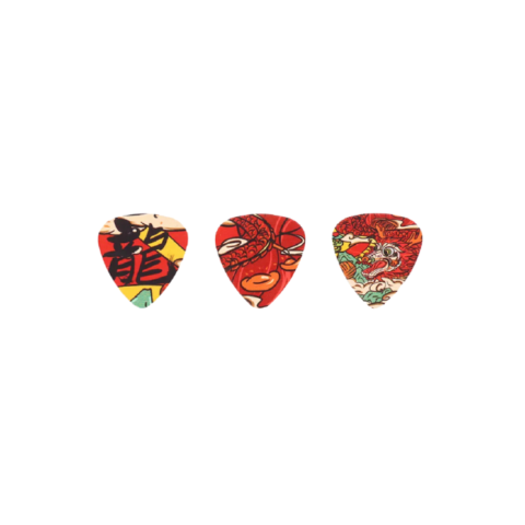 Grape PK-A132 Colorful Guitar Pick - Assorted 6 Picks | ريش ملونة للجيتار – متنوع 6 قطع