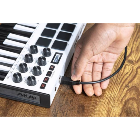 Akai MPK Mini MK3 25-Key Midi Keyboard - White Special Edition | USB أورج ميدي