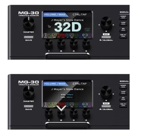 NUX MG-30(English version)DME digital multiple effector for guitar bass LOOP loop recording sound card