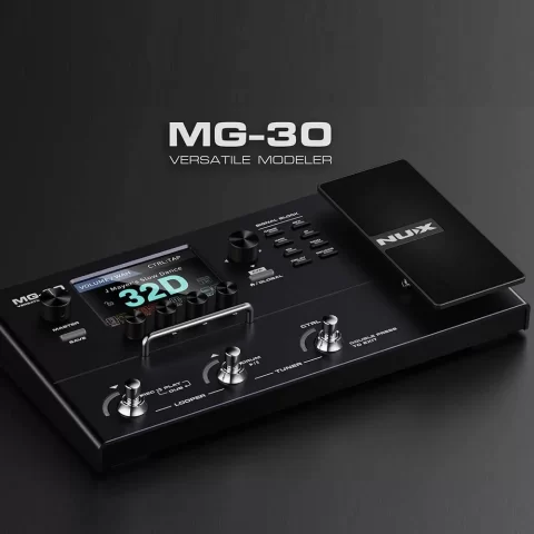 NUX MG-30(English version)DME digital multiple effector for guitar bass LOOP loop recording sound card